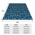 thumbnail image 3 of Fotbe Cute Shark Manta de Franela Acolchonada con Estampado, Súper Suave y Esponjosa, Extra Grande para Sofá, Cama, Uso Todo el Año-60"x50", 3 of 7