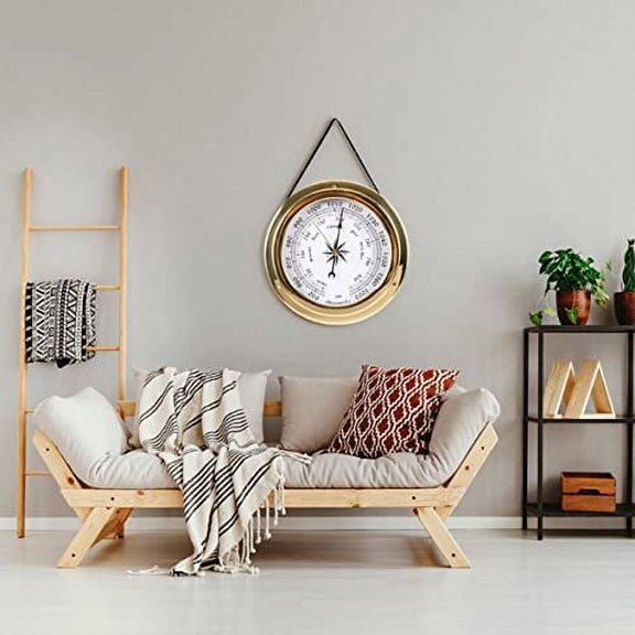 145mm Wall Mounted Barometer, Weather Barometer,Barometric Pressure Gauge for Home,Suitable for Indoor and Outdoor,Garden, Balcony,Garage,Living Room,Office,etc