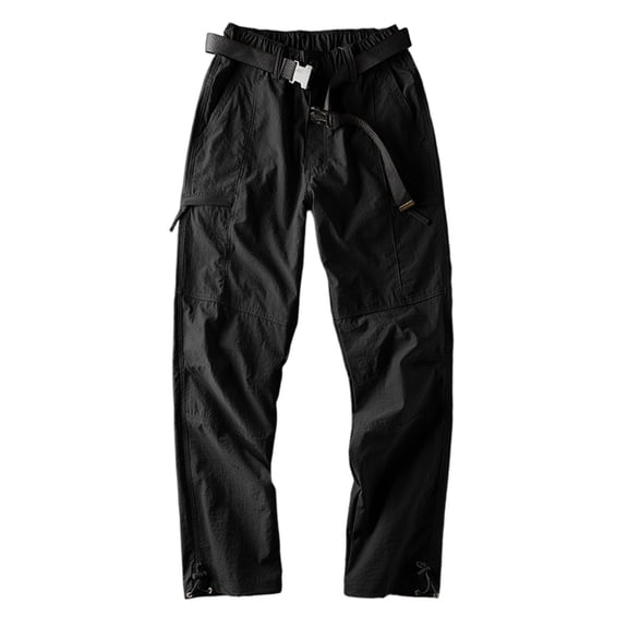 Thousandth Cargo Pants for Men Big and Tall Quick Dry Elastic Waist Pants Loose Fit Lightweight Outdoor Work Pant for Camping