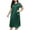 Green, variant on Kaemgyyd Plus Size Nightgown for Women Satin Silk Floral Lace V Neck Short Sleeve Nightshirt Loose Sleepwear Loungewear