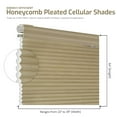 thumbnail image 5 of Cordless Window Blinds Cellular Top-Down Bottom-Up Honeycomb Pleated 3/8" Light Filtering Window Shades (Wheat, 30" x 64"), 5 of 9
