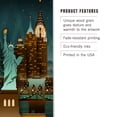 thumbnail image 3 of New York City, New York, Retro Skyline (no text) Birch Wood Wall Sign (6x9 Rustic Home Decor, Ready to Hang Art), 3 of 5