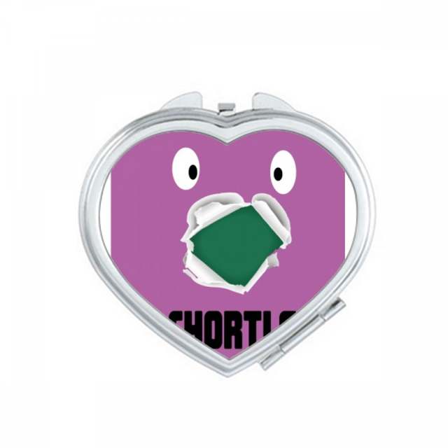 Fun Laugh Mouth Purple Emotion Chortle Mirror Travel Magnification Portable Handheld Pocket Makeup
