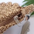 thumbnail image 4 of Bolso bandolera de paja, bolso de hombro tejido para mujer, billetera de mimbre para playa de verano, 4 of 6