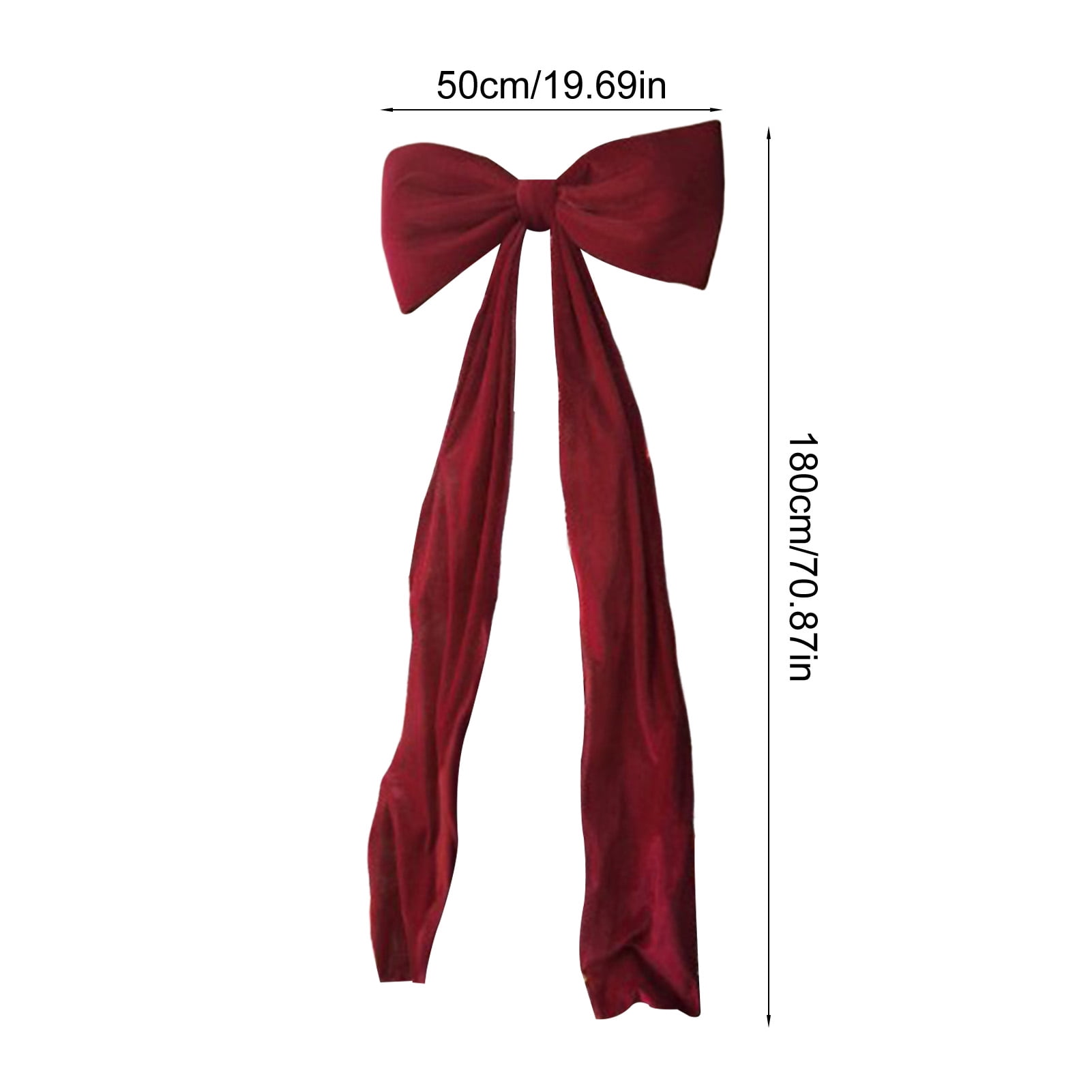 Dserfhy Giant Bow Decoration 20 x 70 Inch Big Velvet Bow for Room Backdrop Wall Decor Extra Large Ribbon Tie for Birthday Baby Shower Wedding Christmas Party Supplies
