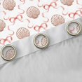 thumbnail image 4 of Manfei Ocean Themed Shell Kitchen Curtains,Cute Coquette Bowknot Black Out Curtains Pack of 2 (42x63 Each), 4 of 6