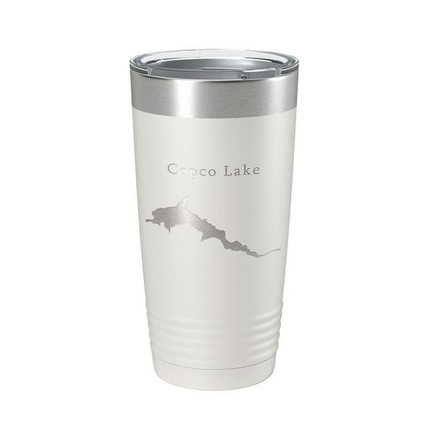 Copco Lake Map Tumbler Travel Mug Insulated Laser Engraved Coffee Cup
