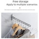 thumbnail image 2 of Toallero plegable de acero inoxidable para baño, toallero plegable, estante de exhibición de ropa, barra colgante, herrajes para baño, 2 of 4
