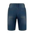 thumbnail image 5 of Denim Shorts Women, Audhol Jean Shorts for Women Casual Long Knee Length Mid Waisted Stretch Denim Shorts with Wash Knee Length Shorts Women Blue L, 5 of 9
