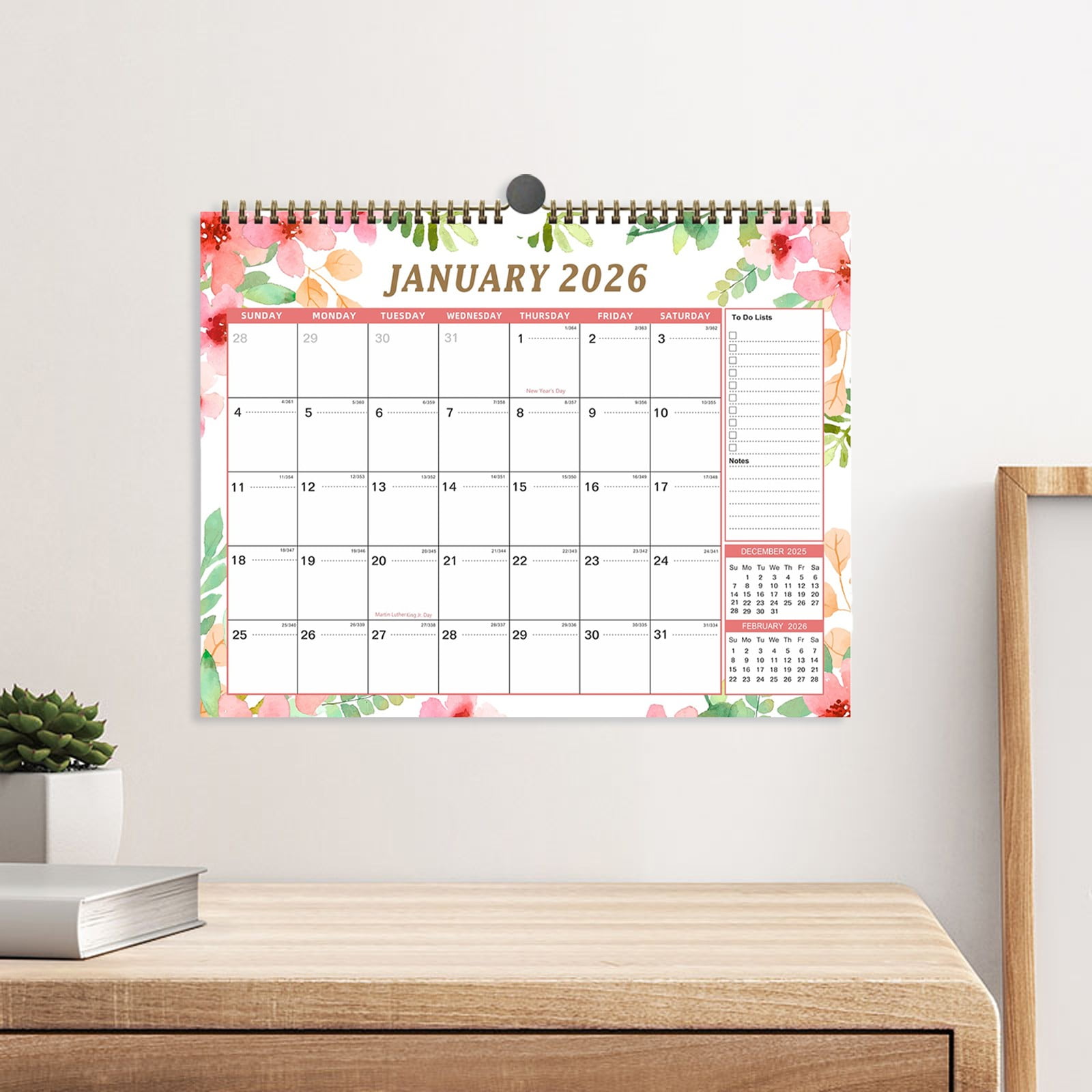 Clode Daily Affirmations Calendar | Desktop Calendar 2026.1-2027.6 Calendar Tear Calendar 2026.1-2027.6 Calendar Motivational Page A Day Desk Decor for Women Year Calendar Wall