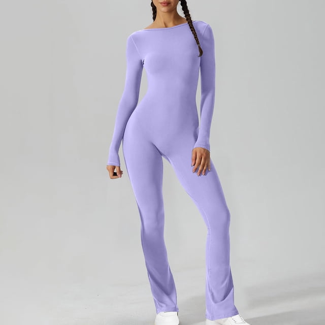 LSLJS Combinaison Longue Sans Manches à Col, à Taille Ajustée, pour le Printemps et l'Automne