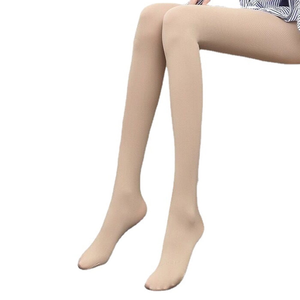 Silk stockings women wearing thin and thick cotton tights bare legs