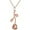 Rose Gold, variant on Stainless Steel Rose Flower Style Statement Pendant Party Necklace
