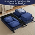 thumbnail image 5 of 4 Piece Luggage Sets Travel Suitcase Set,20/24/28/32 inch Luggage with 7PCS Organizer Bags, Navy, 5 of 12