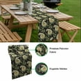thumbnail image 5 of Black Teal Boho Botanical Table Runner - 72 Inch Long, Kitchen Dining Table Runner Dresser Scarves, Southwestern Retro Ethnic Tribal Farmhouse Decor for Coffee Tables Wedding Party Banquet, 5 of 8