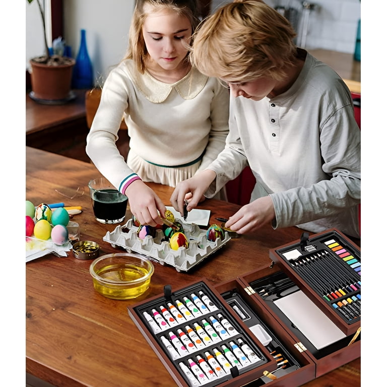 Vigorfun 85-Piece Deluxe Art Supply Set with Wooden Case photo 8