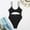 Black, variant on Babysbule Swimsuits for Women Women Solid Color Hollow Out Siamese Swimsuits Bikini Print Beachwear Set
