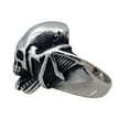 thumbnail image 2 of Seven Seas Pirates Skull Steel Black Enameled Ring, 2 of 3