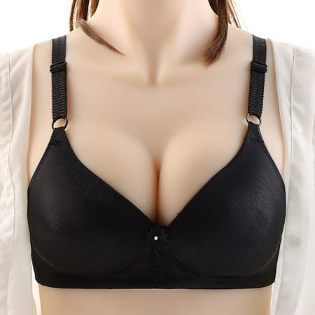 Blczomt Womens Bras on Clearance Under 10.00 Black Balconette Sexy Full Coverage Soft Bra