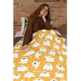 thumbnail image 5 of Cute Cartoon Ghost Yellow Blanket Halloween Lightweight Throw Blanket for Women Men Soft Cozy Fleece Couch Living Room Bed Blanket for Kids Girls Boys\u2014All Season X-Small 40x30In (Toddler) PET, 5 of 6