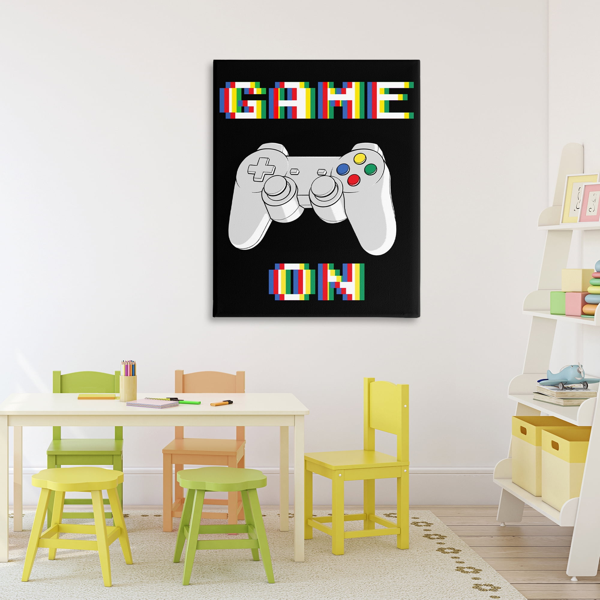 Stupell Industries Colorful Digital Game On Canvas Wall Art, design by Marcus Prime
