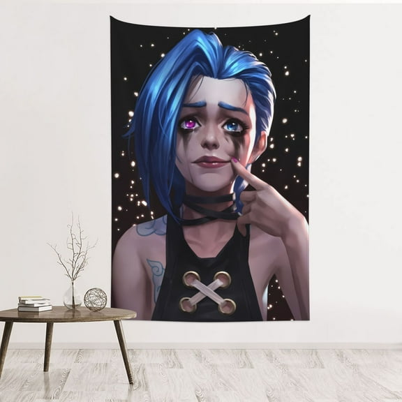 Wall Hanging Decoration Tapestry, Arcane Blue Jinx Art Poster For Living Room Home Decor 60x40 Inches