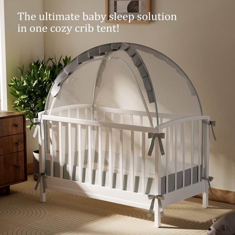 Caveen Pop-Up Crib Tent with Auto-Lock Zipper photo 2