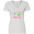 thumbnail image 3 of Inktastic It's My Birthday Unicorn Women's V-Neck T-Shirt, 3 of 5