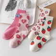 thumbnail image 4 of Calcetines de algodón hasta media pantorrilla para mujer, medias japonesas de moda para otoño e invierno, medias de moda transpirables para mujer de todas las combinaciones, 4 of 5