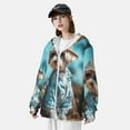 thumbnail image 3 of Lsque Stylish Dog in Denim Outfit UPF 50+ Lightweight Sun Protection Men's Women's Long Sleeve Shirt, Hoodie Performance -3X-Large, 3 of 9