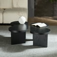 thumbnail image 4 of FFZ Modern Butterfly MDF Coffee Table with Butterfly Shaped Appearance, 31.49 x 31.49 x 13.77 inch, Black, 4 of 14