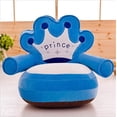 thumbnail image 1 of Sillón Puff Para Bebé Niño Decoración Corona Principe Azul Obscuro Genérica Sillón Corona, 1 of 3