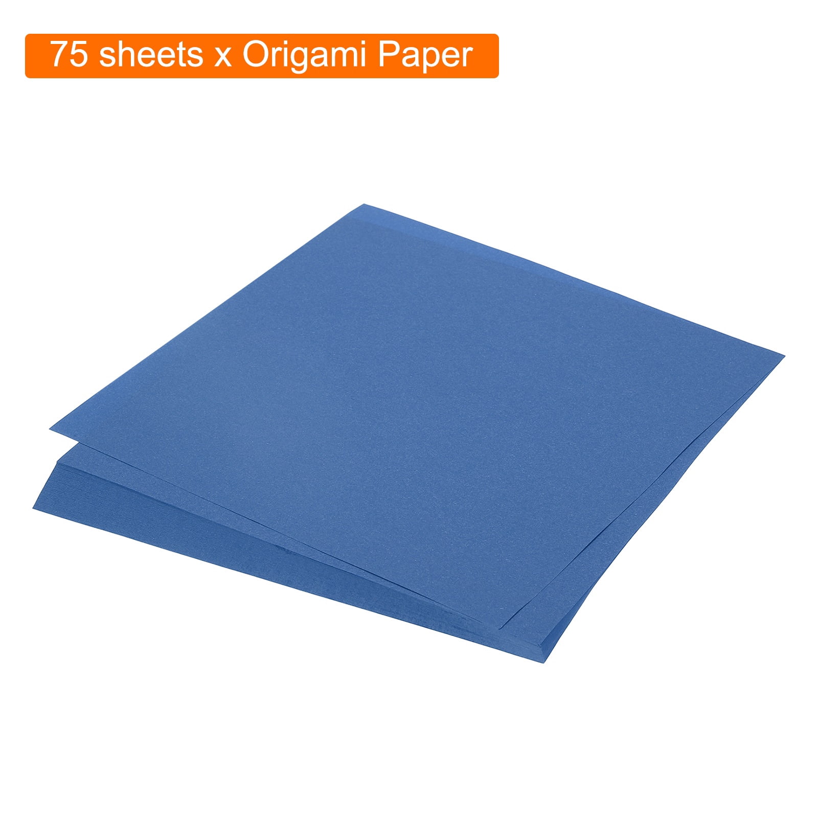 Uxcell 75 Sheets Origami Paper Double Sided 10x10 Inch(25x25cm) 70GSM Origami Paper Square Sheet Easy Fold for Beginners DIY Arts Crafts Projects, Dark Blue