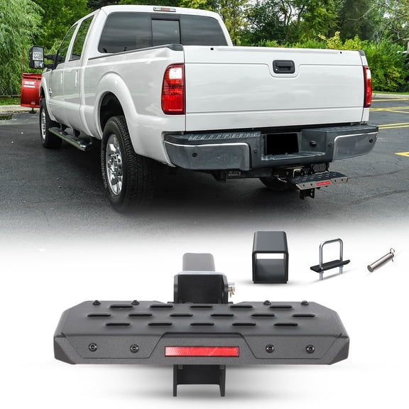 Adjustable Hitch Step for 2.5 inch Trailer Hitch Receiver With Anti-Slip Platform,with Hitch Receiver Converter Sleeve