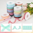 thumbnail image 3 of Uxcell 10 Yards x 0.4" Plaid Ribbon Lake Blue and White Gingham Ribbon Gift Wrapping Ribbon for Christmas, 3 of 7