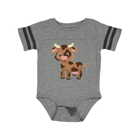 

Inktastic Cute Brown Cow with Brown Spots Gift Baby Boy or Baby Girl Bodysuit