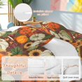 thumbnail image 2 of Thanksgiving Bedding Duvet Cover Set Twin Size 4 Pieces Green Orange Pumpkin Fall Plant Sunflower Brown Bedding Set with Zipper Closure, 1 Comforter Cover 68x86 Inches 1 Flat Sheet & 2 Pillow Cases, 2 of 7