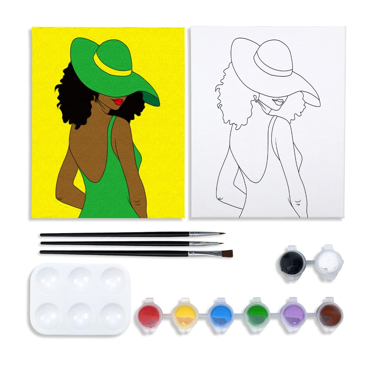 VOCHIC Canvas Painting Kit Pre Drawn Canvas for Painting for Adults