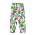 thumbnail image 5 of Sigee Flowers and Cactus Print Women's Soft Pajama Pants - Breathable and Comfortable Lounge Sleep Bottoms with Elastic Waistband and Pockets-Large, 5 of 9