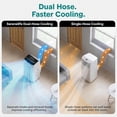 thumbnail image 4 of SereneLife 14000 BTU Inverter Portable Air Conditioner with Wi-Fi – Dual Hose AC Unit with Dehumidifier, Fan Modes, Window Kit & Smart Control (White), 4 of 8