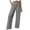 Grey, variant on Bwiyojiz Sizes S-XXL Cotton Full Length Pants Women Casual Linen Drawstring Elastic Waist Long Wide Leg, Gifts for Friend, White