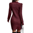thumbnail image 4 of Txlixc Vestido de punto femenino, mini vestido de manga larga Txlixc moda, 4 of 6