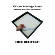 100 Sheets EZ Cut Birdcage Liner-Poly Coated-Plain paper Custom Cut to Order -MESSAGE US WITH YOUR SIZE AFTER CHECKOUT
