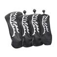 thumbnail image 3 of harper 4 Pieces Wood Golf Head Covers Set, Golf Wood Club Headcovers, Waterproof Putter Black, 3 of 10