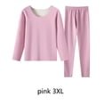thumbnail image 2 of Jumpingount Ropa interior térmica para mujer, 2 uds., cálida, suave, agradable a la piel, capa base, vestido cálido, ropa de invierno colorida, pintura conjuntos de ropa Rosado XXXL Jumpingount AP013391-05, 2 of 6