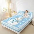 thumbnail image 4 of Feelyou Cute Cartoon Snowman Bed Sheets for Child, Magic Winter Snow King Sheets, Merry Christmas Sheet Set, Super Cozy Room Decor, 4 Pieces, 4 of 7