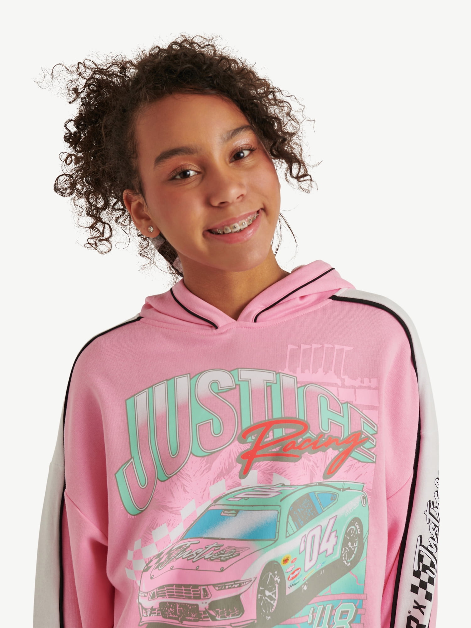 Justice Girl's NASCAR X Justice Collab Hoodie, Sizes XS - XLP