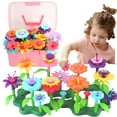thumbnail image 1 of Cenove Juguetes para niños pequeños para niñas y niños de 3 4 5 6 7 años Juguete de construcción de jardín de Flores con Caja de Transporte Juguetes de vástago para niños en Edad Preescolar Actividad, 1 of 5