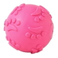 thumbnail image 2 of Pelota de juguete para perros resistente a mordeduras y chirriante, juguete masticable para entrenamiento de mascotas. Rosa roja, 2 of 9