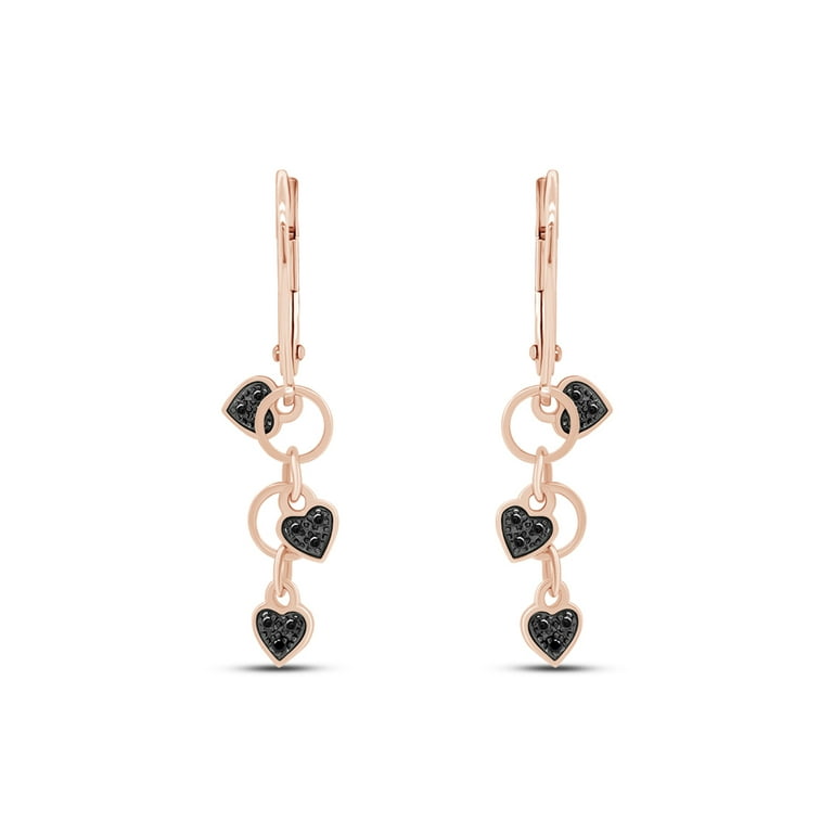 14k Rose Gold Over Sterling Silver Round Cut Accent Diamond In